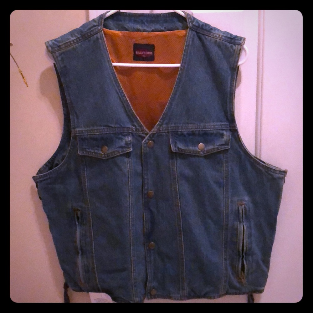 Men’s Denim Motorcycle Vest